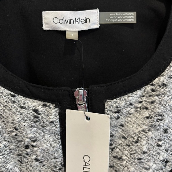 NEW Calvin Klein Tweed Cropped Blazer - Picture 5 of 5